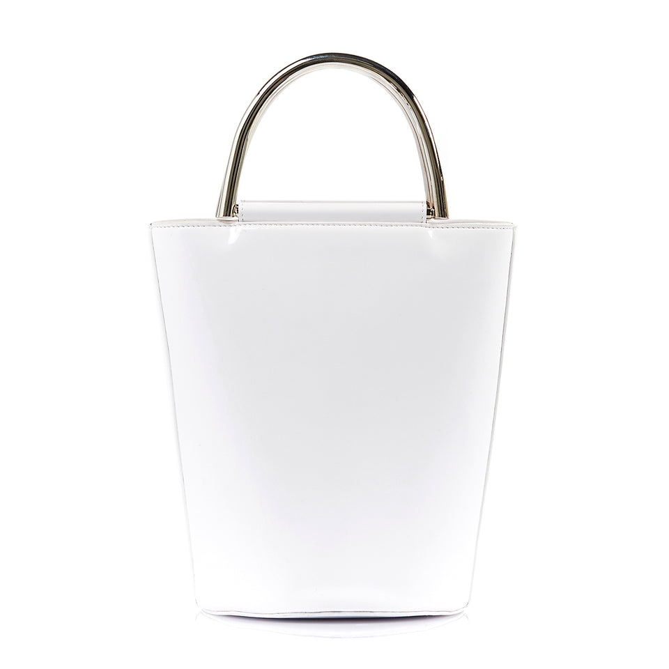Bucket Bag White Patent