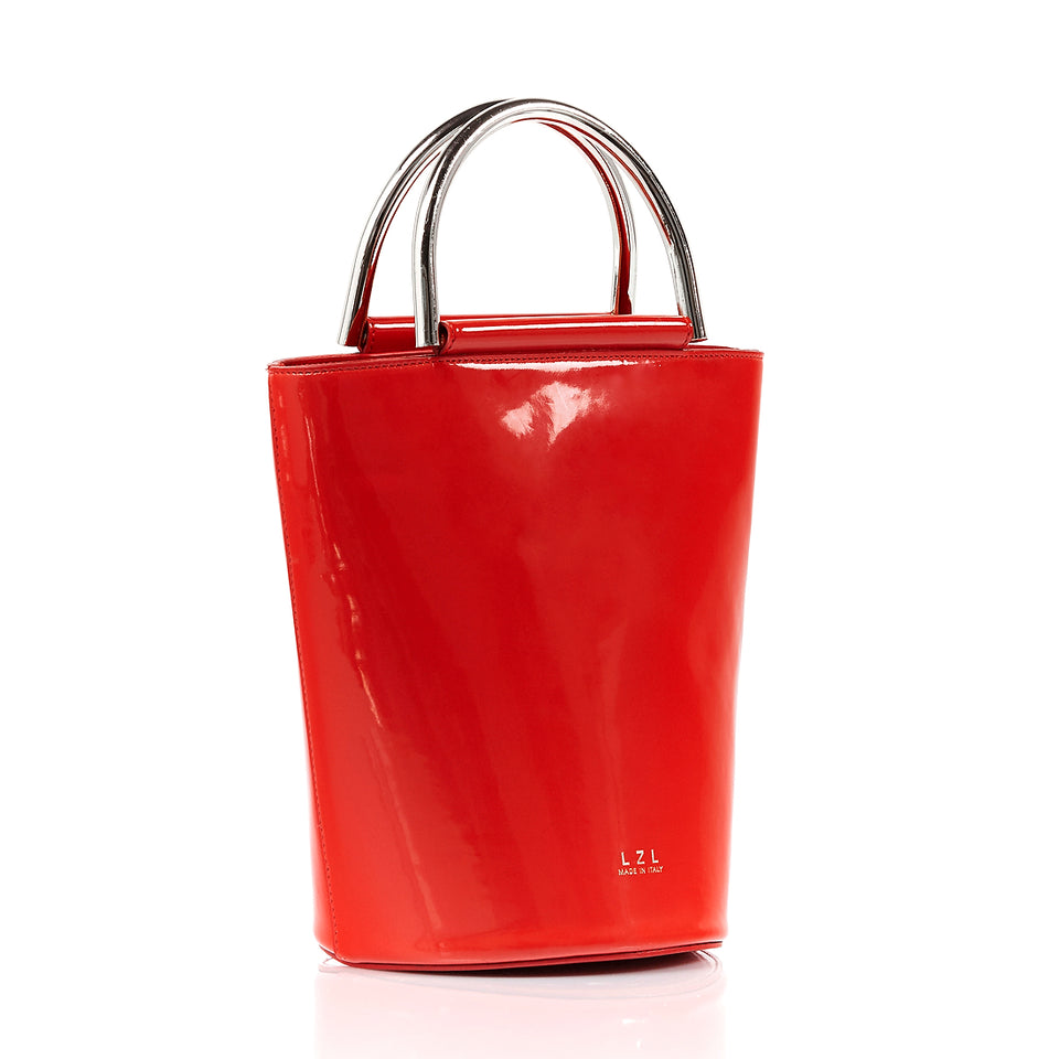 Bucket Bag Red Patent