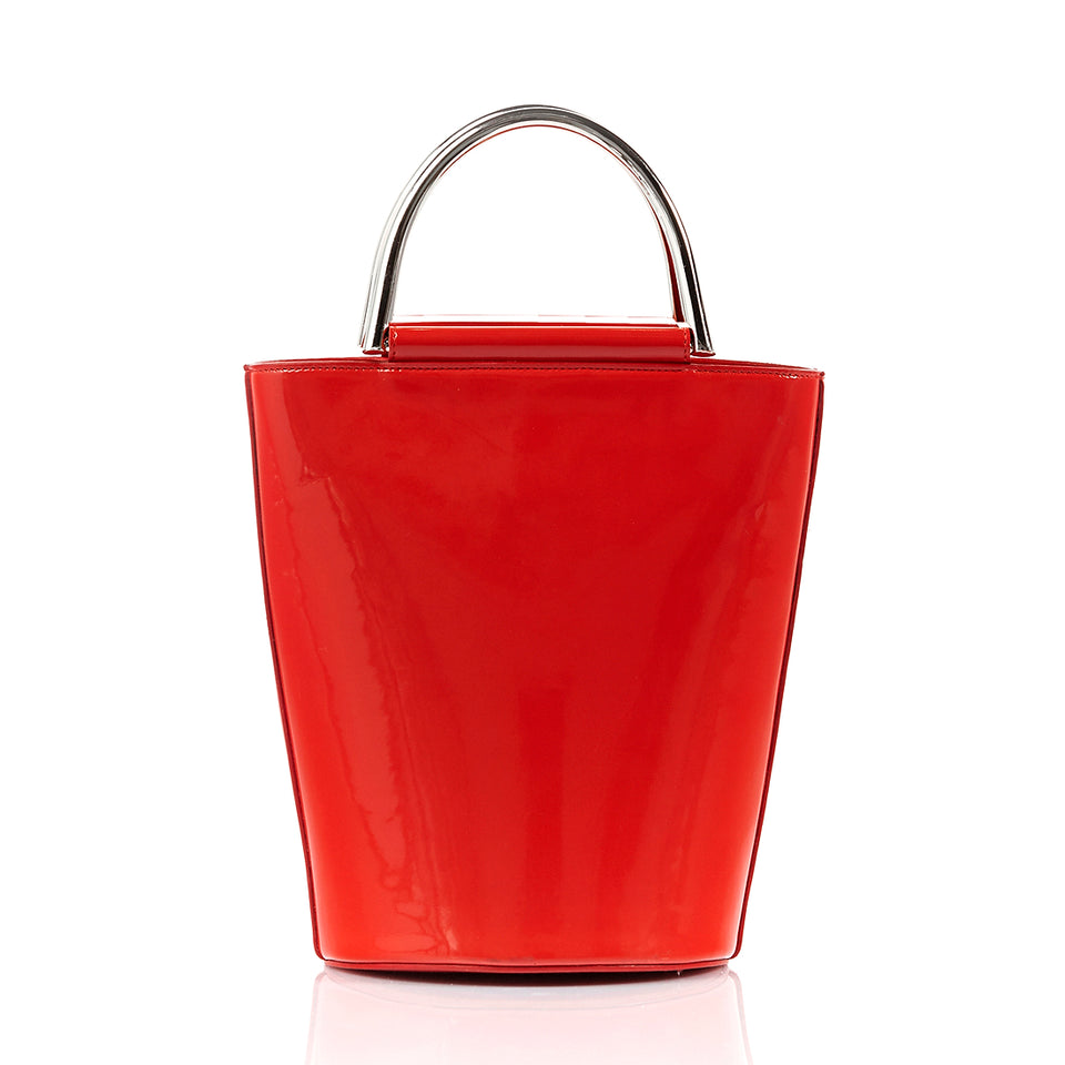 Bucket Bag Red Patent