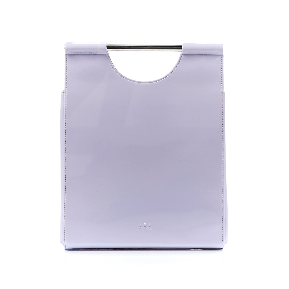 Structured Tote Bag Lavender Patent