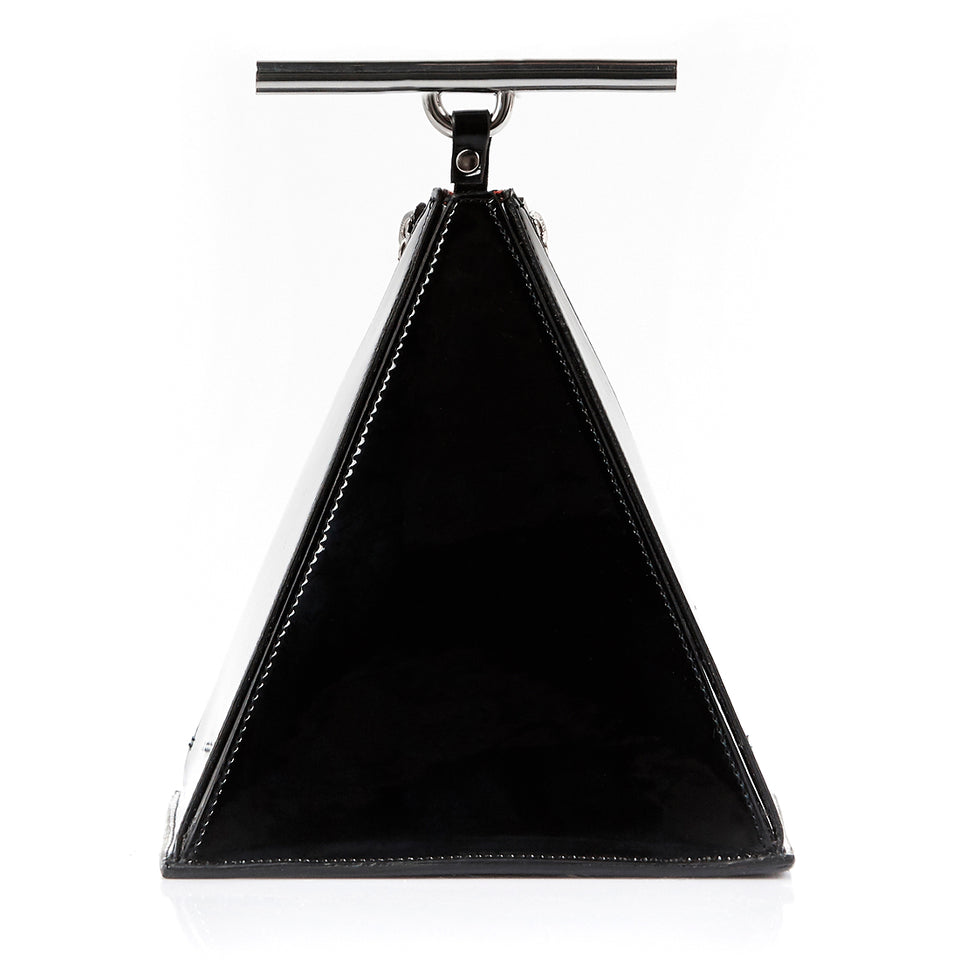 Pyramid Bag Black Patent