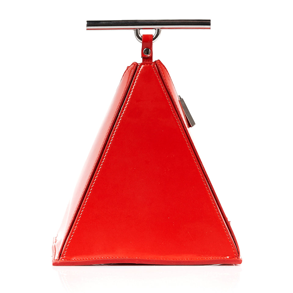 Pyramid Bag Red Patent