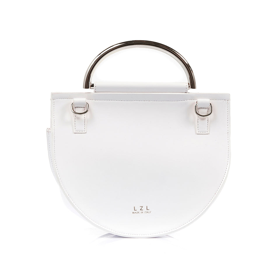 Saddle Bag White Patent