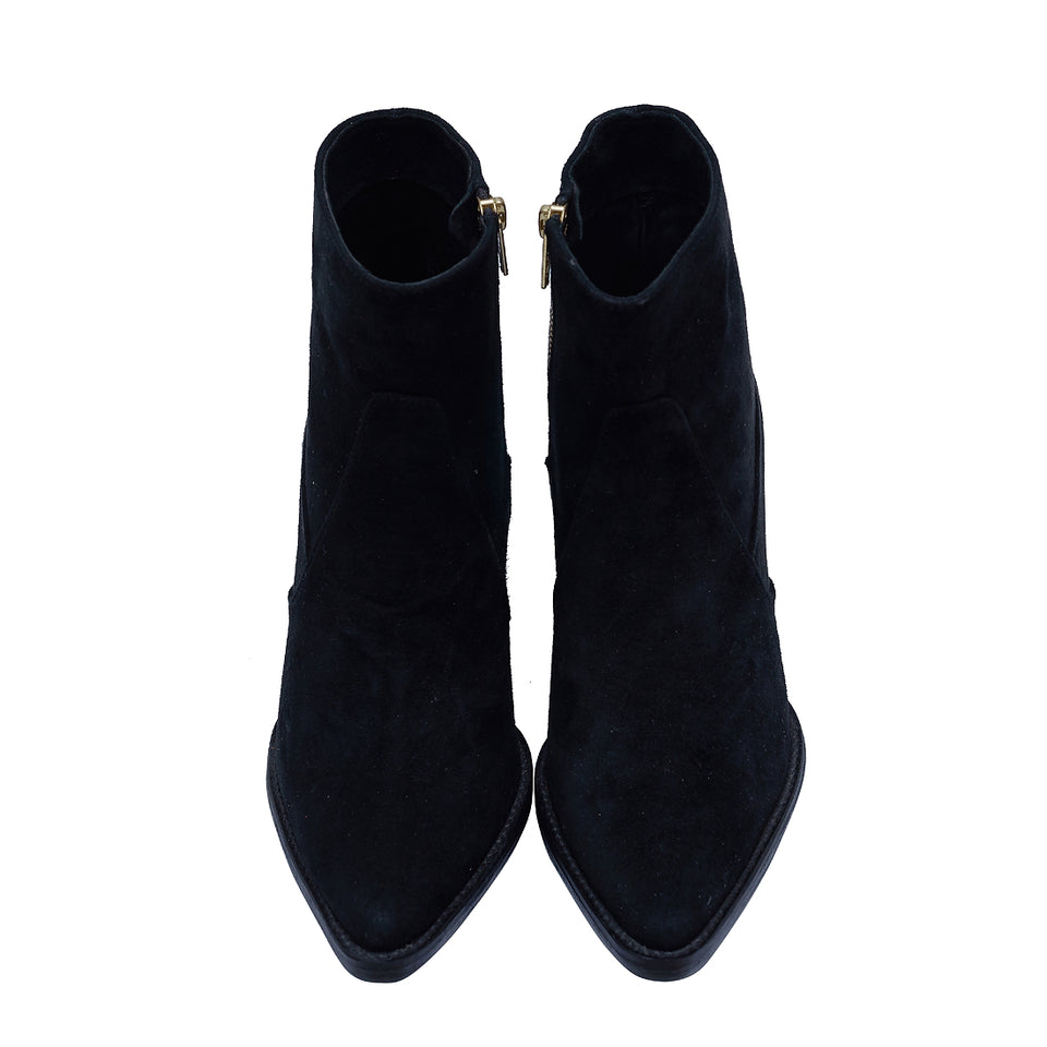 WESTERN BOOT- BLACK SUEDE