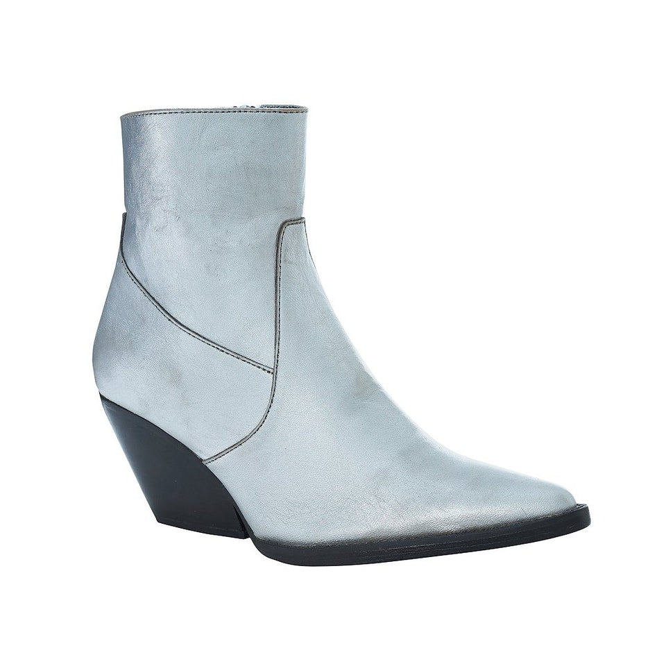 WESTERN BOOT- SILVER