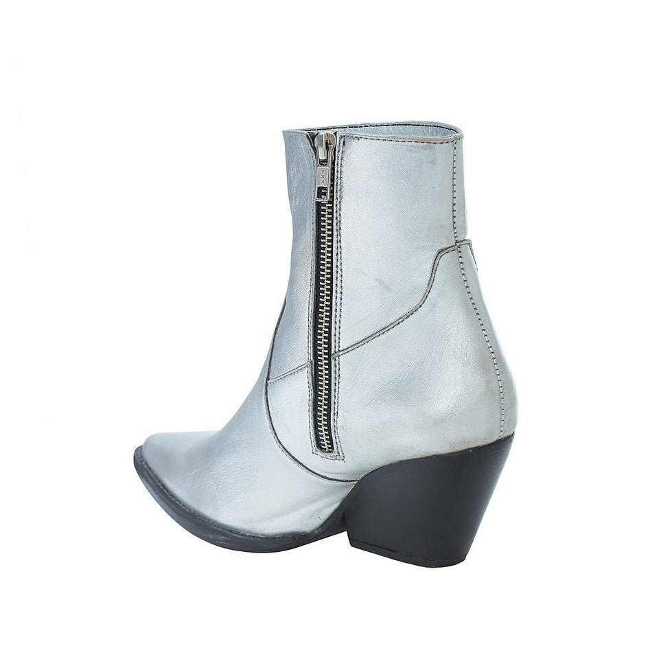 WESTERN BOOT- SILVER