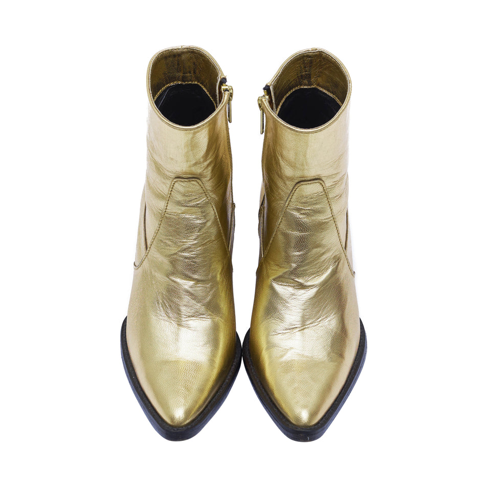 WESTERN BOOT- GOLD