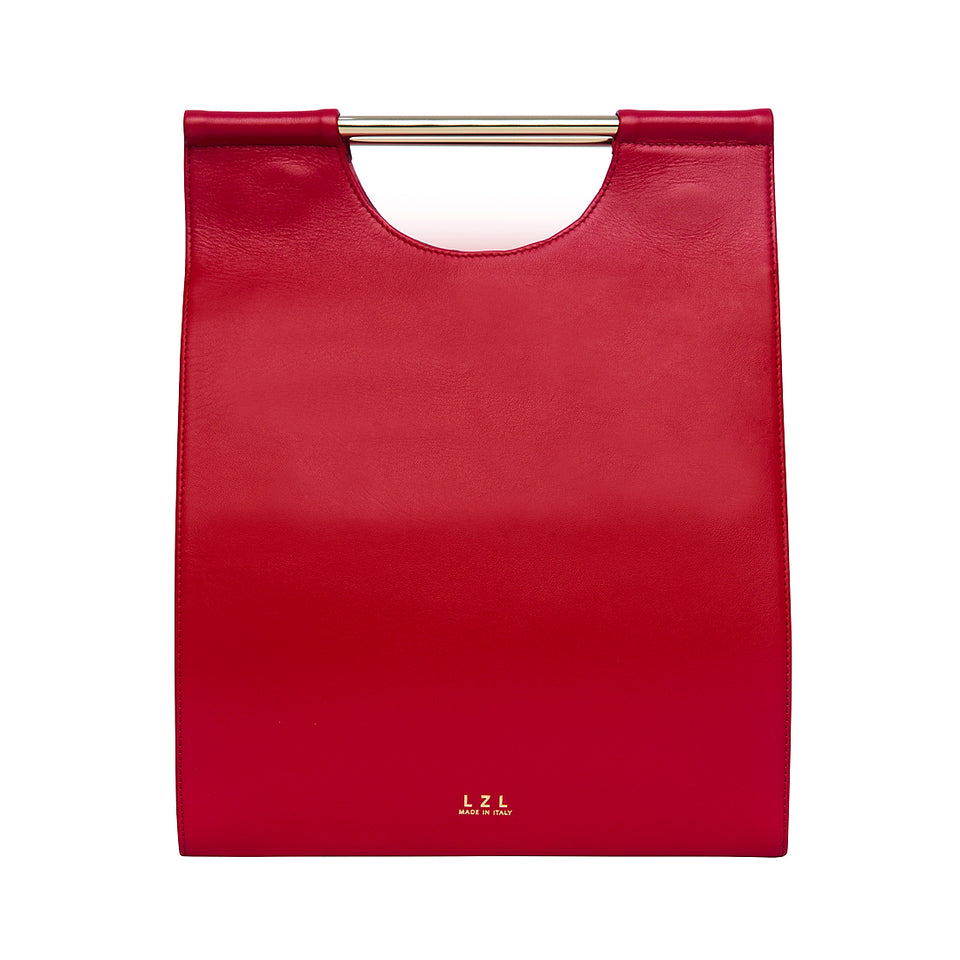 Structured Tote Bag Red