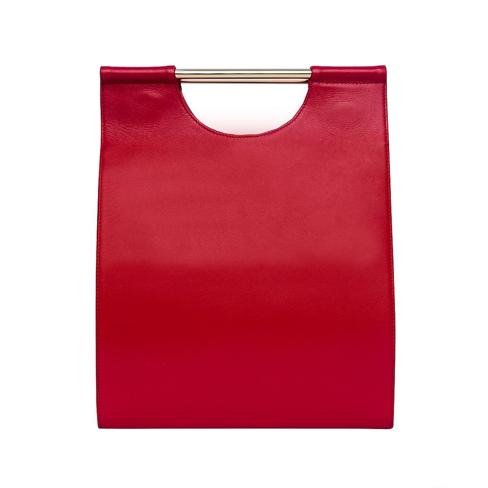 Structured Tote Bag Red